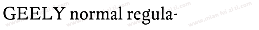 GEELY normal regula字体转换